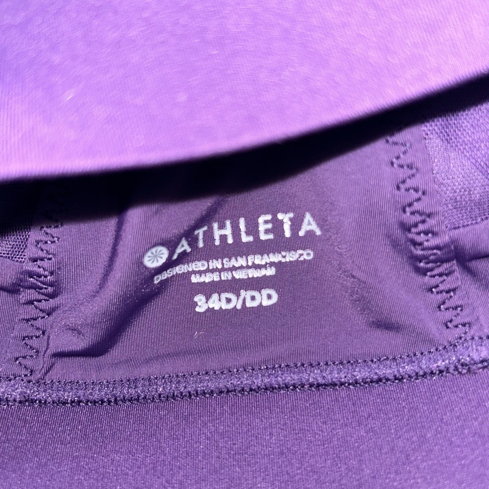 Athleta Sports Bra 34DD Purple - Picture 3 of 3